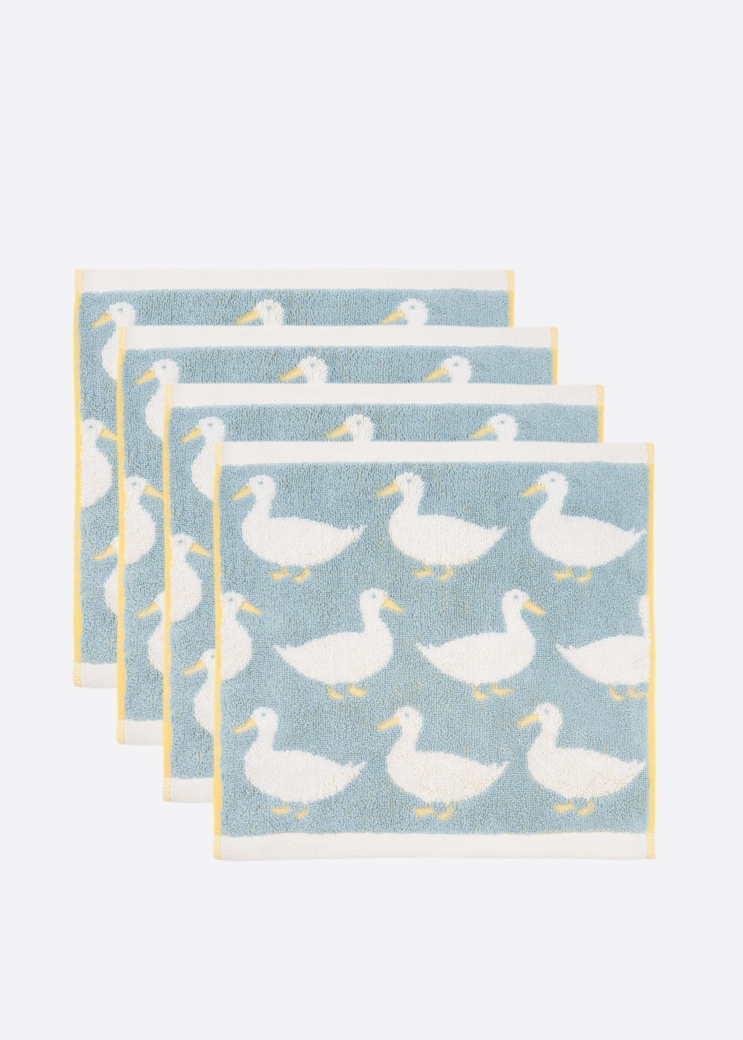 X4 Waddling Ducks Organic Cotton Face Cloths Anorak x4-waddling-ducks-organic-cotton-face-cloths-anorak