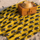Waste-Not Kissing Badgers Picnic Blanket - Slight Second