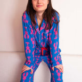 Lobster Ecovero™ PJ Set (Blue/Pink)