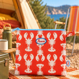 Lobsters Large Toiletry Bag (Coral)