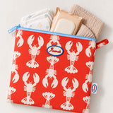 Lobsters Large Toiletry Bag (Coral)