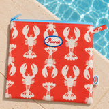 Lobsters Large Toiletry Bag (Coral)