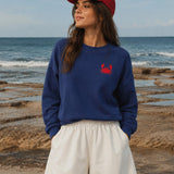 Crab Organic Cotton Sweatshirt (Blue)