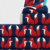 Kissing Foxes Organic Cotton Towel Set