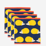 x4 Kissing Hedgehogs Organic Cotton Face Cloths