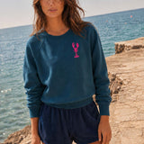 Lobster Organic Cotton Sweatshirt (Deep Teal)
