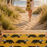 Kissing Badgers Coir Doormat