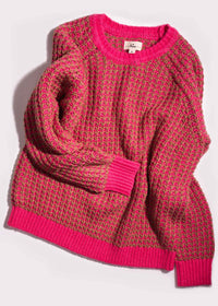 Weave Jumper Pink/Beige