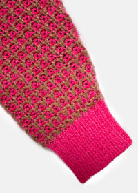 Weave Jumper Pink/Beige