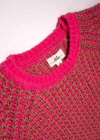 Weave Jumper Pink/Beige