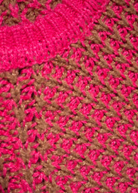 Weave Jumper Pink/Beige