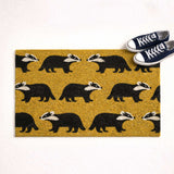 Kissing Badgers Coir Doormat