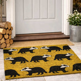 Kissing Badgers Coir Doormat