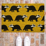 Kissing Badgers Coir Doormat