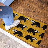 Kissing Badgers Coir Doormat