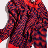 Weave Jumper Coral / Blue