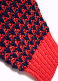 Weave Jumper Coral / Blue