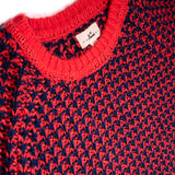 Weave Jumper Coral / Blue