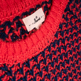 Weave Jumper Coral / Blue