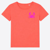 Crab Organic Cotton T-Shirt (Coral)