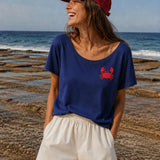 Crab Organic Cotton T-Shirt (Blue)