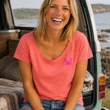 Crab Organic Cotton T-Shirt (Coral)