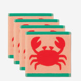 Pre-Order x4 Crabs Organic Cotton Face Cloths