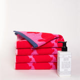 x4 Kissing Rabbits Organic Cotton Hand Towels