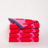 x4 Kissing Rabbits Organic Cotton Hand Towels