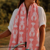 Lobsters Organic Cotton Towels (Pink)
