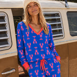 Lobsters Organic Cotton Jersey Pyjamas (Blue/Pink)