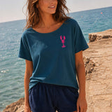 Lobster Organic Cotton T-Shirt (Deep Teal)