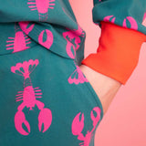 Lobsters Organic Jersey PJ Set (Green/Pink)