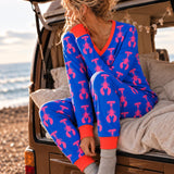 Lobsters Organic Cotton Jersey Pyjamas (Blue/Pink)