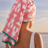 Lobsters Organic Cotton Towels (Pink)