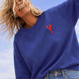 Lobster Organic Cotton Sweatshirt (Blue)