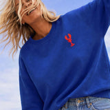 Lobster Organic Cotton Sweatshirt (Blue)