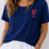 Lobster Organic Cotton T-Shirt (Blue)