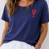 Lobster Organic Cotton T-Shirt (Blue)