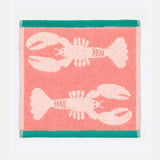 x4 Lobsters Organic Cotton Face Cloths (Pink)