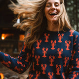 Pre-Order Lobsters Knit Jumper (Blue/Coral)