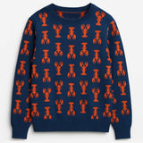 Pre-Order Lobsters Knit Jumper (Blue/Coral)