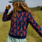 Pre-Order Lobsters Knit Jumper (Blue/Coral)