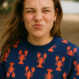Pre-Order Lobsters Knit Jumper (Blue/Coral)