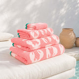 Lobster Organic Cotton Towel Set (Pink)