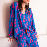 Lobster Ecovero™ PJ Set (Blue/Pink)