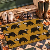 Kissing Badgers Coir Doormat