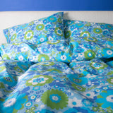 Nostalgic Flower Organic Cotton Bedding Blue