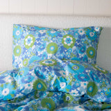 Nostalgic Flower Organic Cotton Bedding Blue