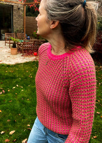 Weave Jumper Pink / Beige